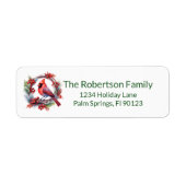 （鳥）ショウジョウコウカンチョウリースグリーン差出人住所 ラベル (正面)