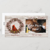 （鳥）ショウジョウコウカンチョウリースフォトカード シーズンカード (正面/裏面)