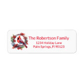 (鳥)ショウジョウコウカンチョウリースレッド差出人住所 ラベル (正面)