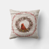 (鳥)ショウジョウコウカンチョウリース枕 クッション (裏面)