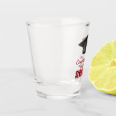 （鳥）ショウジョウコウカンチョウレッドおめでとう大学卒業生 ショットグラス (左)