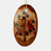 （鳥）ショウジョウコウカンチョウレッドバードメモリアル悔やみや弔慰 セラミックオーナメント (右)