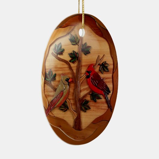（鳥）ショウジョウコウカンチョウレッドバードメモリアル悔やみや弔慰 セラミックオーナメント (右)