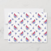 (鳥)ショウジョウコウカンチョウレッドバード葬儀サンキューノートカード サンキューカード (裏面)