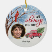 (鳥)ショウジョウコウカンチョウレッドバード記念私はあなたと一緒に セラミックオーナメント (正面)