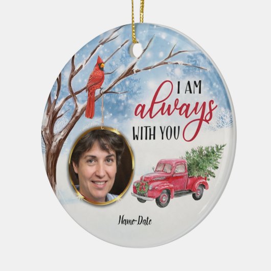 （鳥）ショウジョウコウカンチョウレッドバード記念私はあなたと一緒に セラミックオーナメント (左)