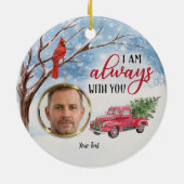 (鳥)ショウジョウコウカンチョウレッドバード記念私はあなたと一緒に セラミックオーナメント (裏面)