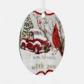 （鳥）ショウジョウコウカンチョウレッドバード記念私はあなたと一緒に メタルオーナメント (正面右)