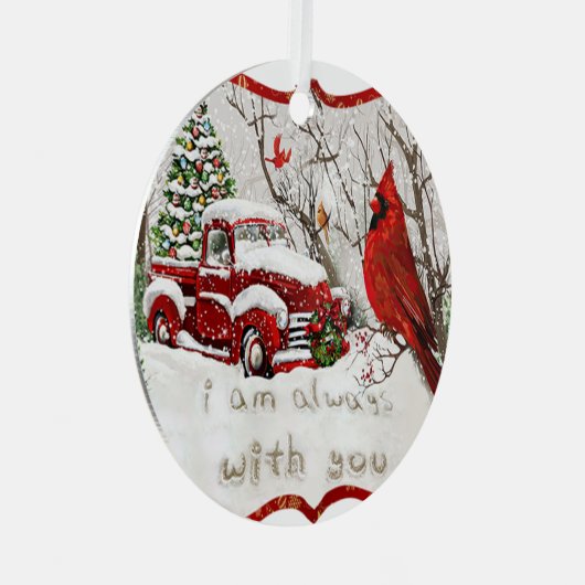 （鳥）ショウジョウコウカンチョウレッドバード記念私はあなたと一緒に メタルオーナメント (正面右)