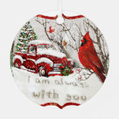 (鳥)ショウジョウコウカンチョウレッドバード記念私はあなたと一緒に メタルオーナメント (裏面)