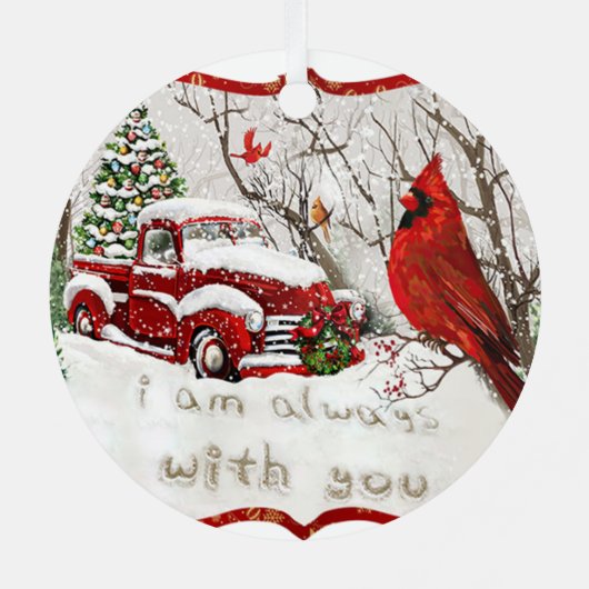 （鳥）ショウジョウコウカンチョウレッドバード記念私はあなたと一緒に メタルオーナメント (裏面)