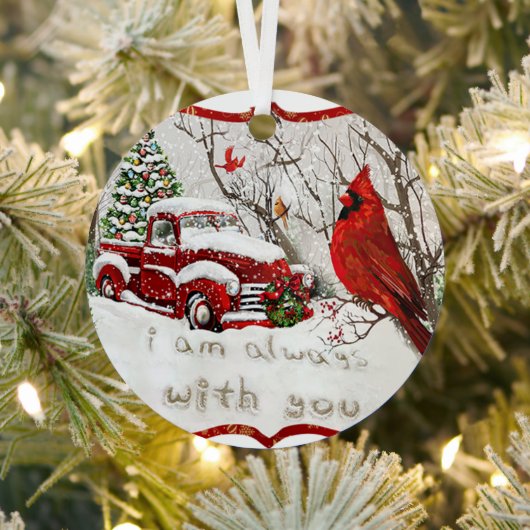 (鳥)ショウジョウコウカンチョウレッドバード記念私はあなたと一緒に メタルオーナメント (インサイチュ)