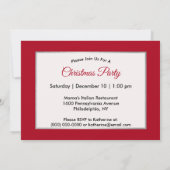 （鳥）ショウジョウコウカンチョウレッドバード雪写真クリスマス 招待状 (裏面)