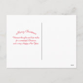 (鳥)ショウジョウコウカンチョウレッドポインセチア緑のクリスマス シーズンポストカード (裏面)