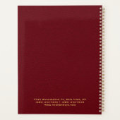 (鳥)ショウジョウコウカンチョウレッドレザールックのビジネスロゴと名前 プランナー手帳 (裏面)