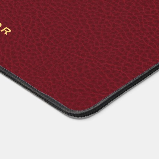 （鳥）ショウジョウコウカンチョウレッドレザー男らし名エレガント前 デスクマット (コーナー)