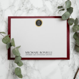 （鳥）ショウジョウコウカンチョウレッドレザー金ゴールドスクエアロゴモノグラム ノートカード