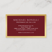 （鳥）ショウジョウコウカンチョウレッドレザー金ゴールドラベルプロフェッショナル 名刺 (裏面)