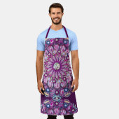 （鳥）ショウジョウコウカンチョウレッドロザース エプロン (着用した状態)