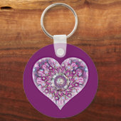 （鳥）ショウジョウコウカンチョウレッドロザース キーホルダー (正面)