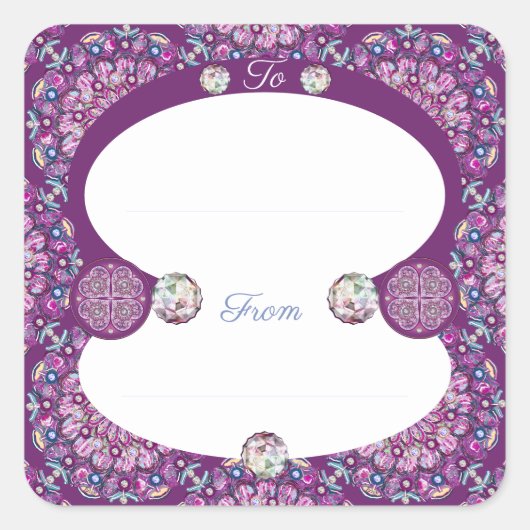 (鳥)ショウジョウコウカンチョウレッドロザース スクエアシール (正面)