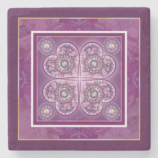 （鳥）ショウジョウコウカンチョウレッドロザース ストーンコースター (正面)