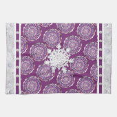 （鳥）ショウジョウコウカンチョウレッドロザース&スノーフレーク キッチンタオル (横)