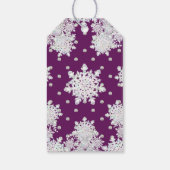 （鳥）ショウジョウコウカンチョウレッドロザース&スノーフレーク ギフトタグ (裏面)