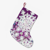 （鳥）ショウジョウコウカンチョウレッドロザース&スノーフレーク スモールクリスマスストッキング (正面 (吊り時))