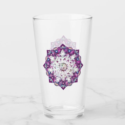 (鳥)ショウジョウコウカンチョウレッドロザース&スノーフレーク タンブラーグラス (正面)