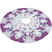 （鳥）ショウジョウコウカンチョウレッドロザース&スノーフレーク ブラッシュドポリエステルツリースカート (アングル)