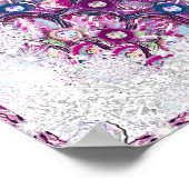 (鳥)ショウジョウコウカンチョウレッドロザース&スノーフレーク ポスター (角)