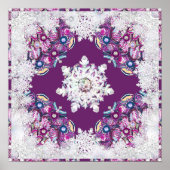 (鳥)ショウジョウコウカンチョウレッドロザース&スノーフレーク ポスター (正面)