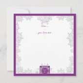 (鳥)ショウジョウコウカンチョウレッドロザース&スノーフレーク 招待状 (裏面)