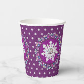 （鳥）ショウジョウコウカンチョウレッドロザース&スノーフレーク 紙コップ (裏面)