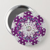 (鳥)ショウジョウコウカンチョウレッドロザース&スノーフレーク 缶バッジ (正面&裏面)