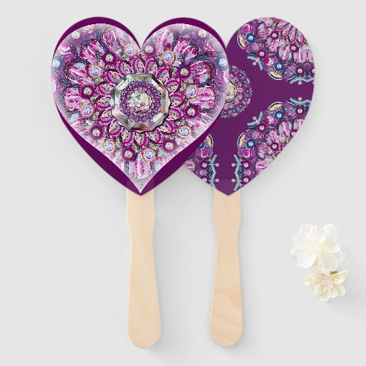 （鳥）ショウジョウコウカンチョウレッドロザース ハンドファン (正面&裏面)