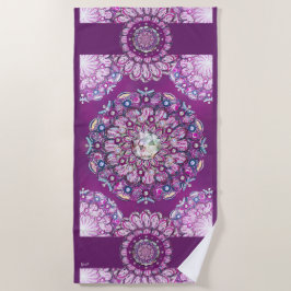 （鳥）ショウジョウコウカンチョウレッドロザース ビーチタオル