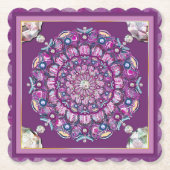 (鳥)ショウジョウコウカンチョウレッドロザース ペーパーコースター (正面)