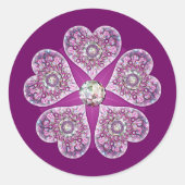 （鳥）ショウジョウコウカンチョウレッドロザース ラウンドシール (正面)