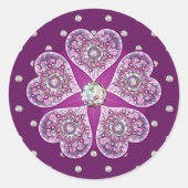 (鳥)ショウジョウコウカンチョウレッドロザース ラウンドシール (正面)