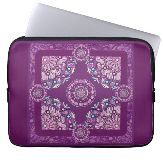 （鳥）ショウジョウコウカンチョウレッドロザース ラップトップスリーブ (正面)