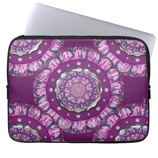 （鳥）ショウジョウコウカンチョウレッドロザース ラップトップスリーブ (正面)