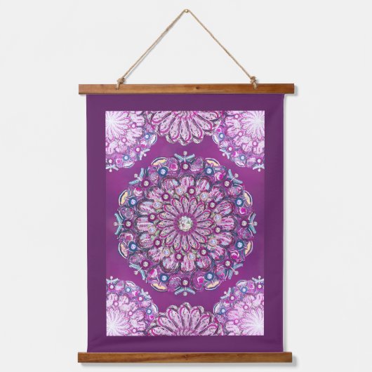 （鳥）ショウジョウコウカンチョウレッドロザース 吊り下げ型タペストリー (正面)