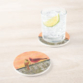 (鳥)ショウジョウコウカンチョウロベバーズサンドストーンコースター コースター (側面)