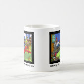 （鳥）ショウジョウコウカンチョウローおもしろいローマンガギフト&コレクティブ コーヒーマグカップ (中央)