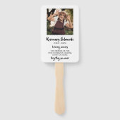 （鳥）ショウジョウコウカンチョウ両面フォト葬儀ありがとうございました ハンドファン (裏面)