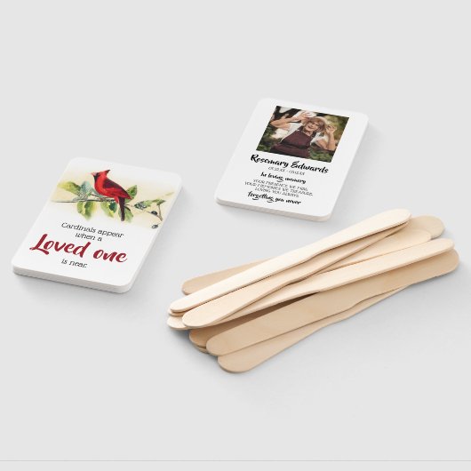 （鳥）ショウジョウコウカンチョウ両面フォト葬儀ありがとうございました ハンドファン (組立なし)