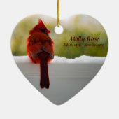 (鳥)ショウジョウコウカンチョウ付き/ビジター元天国詩(カスタマイズ可能) セラミックオーナメント (裏面)