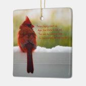 ***(鳥)ショウジョウコウカンチョウ付き/ビジター元天国詩 セラミックオーナメント (左)